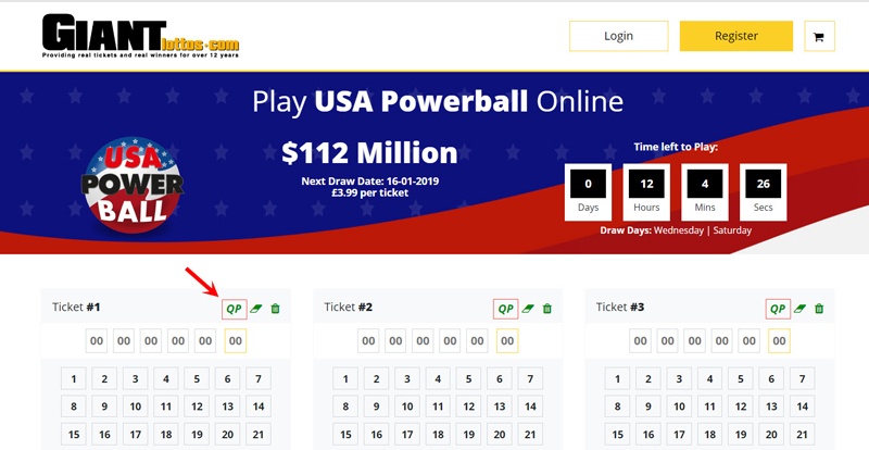 Powerball Lottery Number Generator